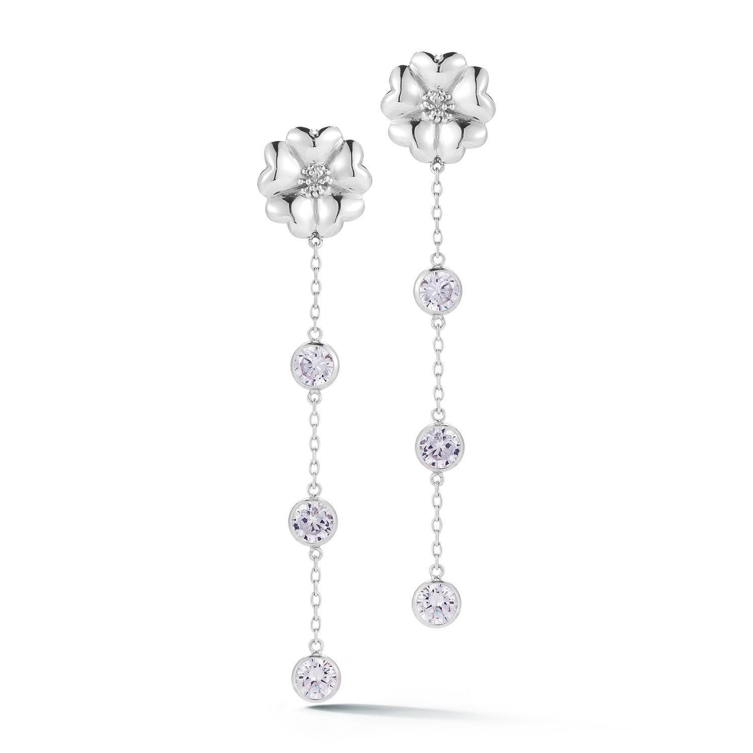 Designed in NYC

.925 Sterling Silver 6 x 6 mm Amethyst Triple Stone Drop Blossom Earrings. No matter the season, allow natural beauty to surround you wherever you go. Triple stone drop blossom earrings: 

Sterling silver 
High-polish
