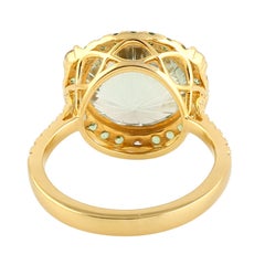 Amethyst Tsavorite Diamond 14K Gold Ring