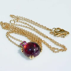 Amethyst Tsavorite Necklace with Chain sweet Bubbles made in Italy so unique