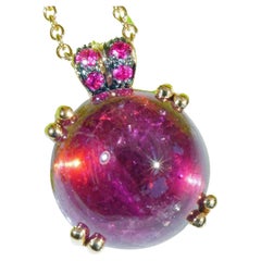 Amethyst Tsavorite Necklace with Chain sweet Bubbles made in Italy so unique