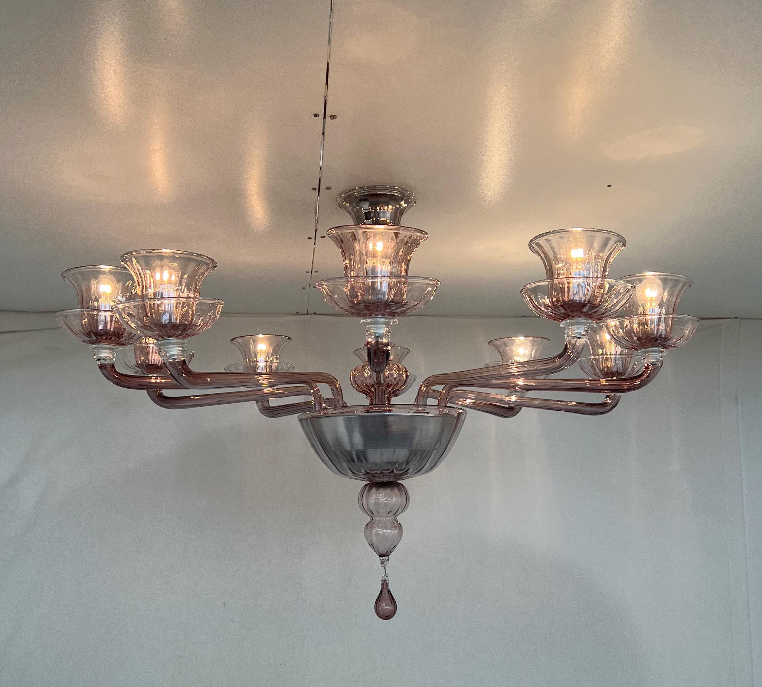 Lampadario Veneziano Ametista di Fabio Ltd in vendita 4