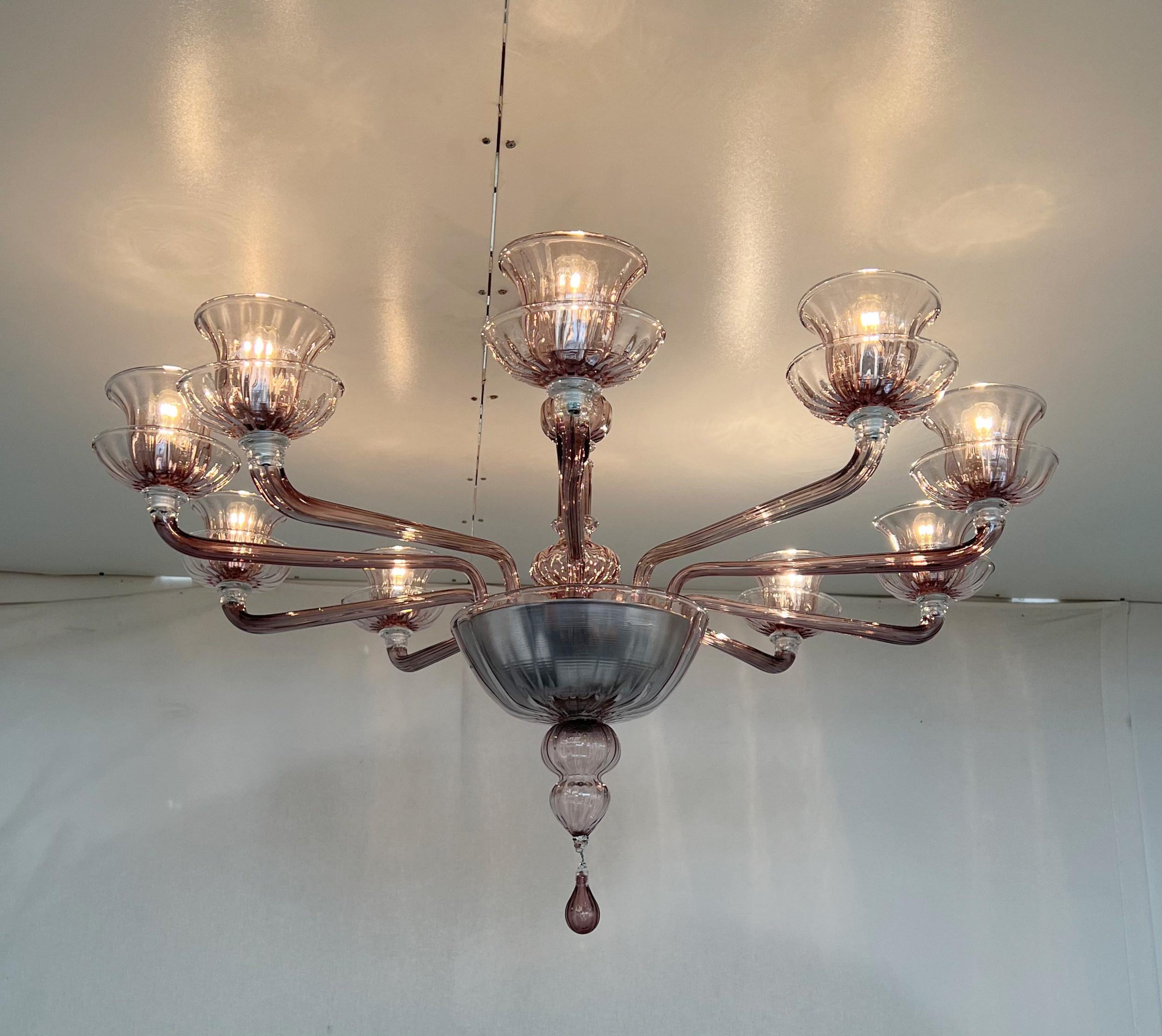 Lampadario Veneziano Ametista di Fabio Ltd in vendita 5