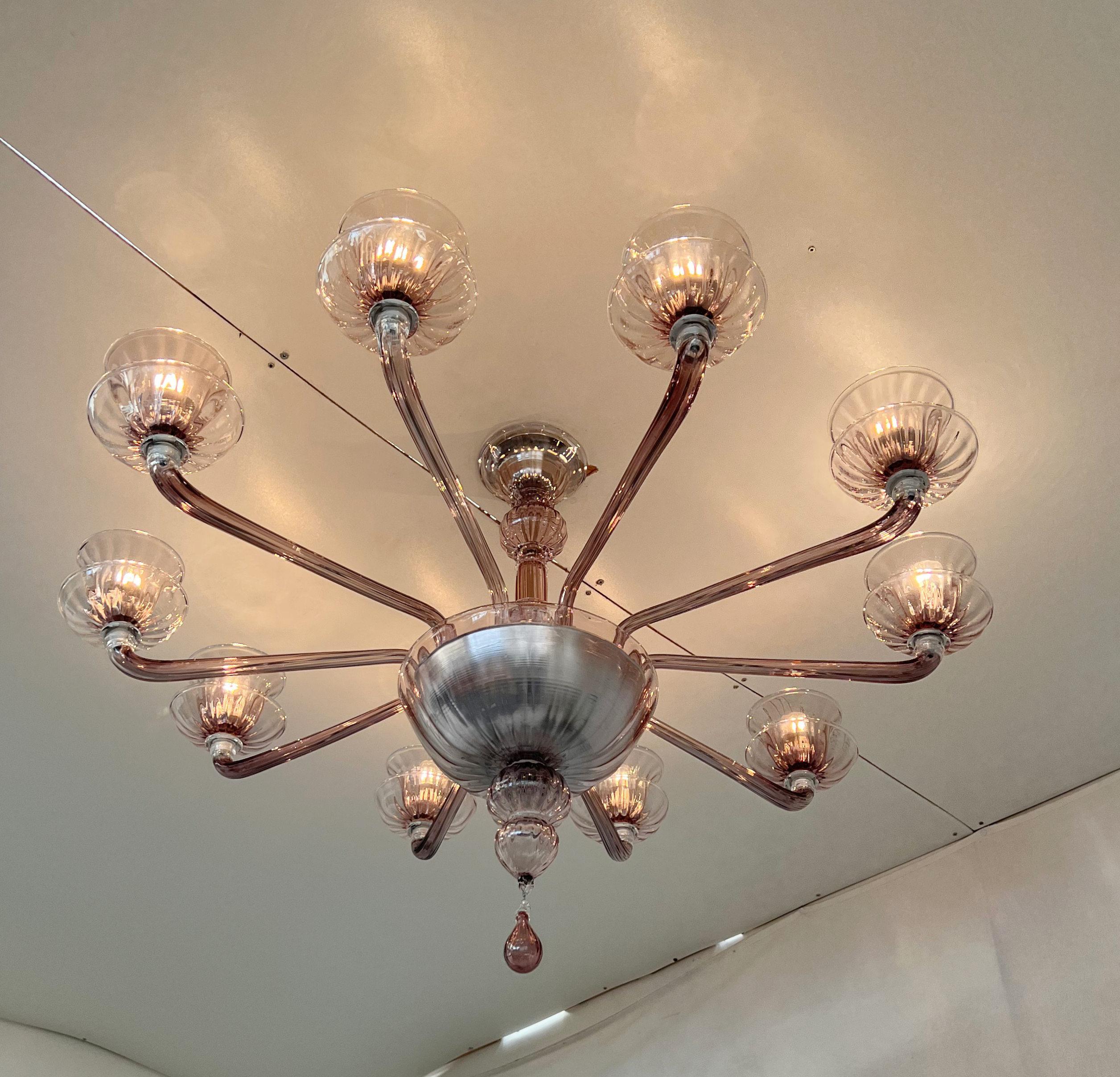 Lampadario Veneziano Ametista di Fabio Ltd in vendita 2