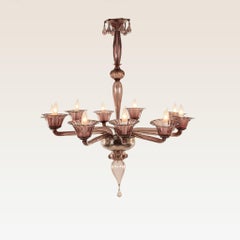 Amethyst Violetto Murano Glass Chandelier, 1940s