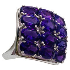 Amethyst White Gold Ring