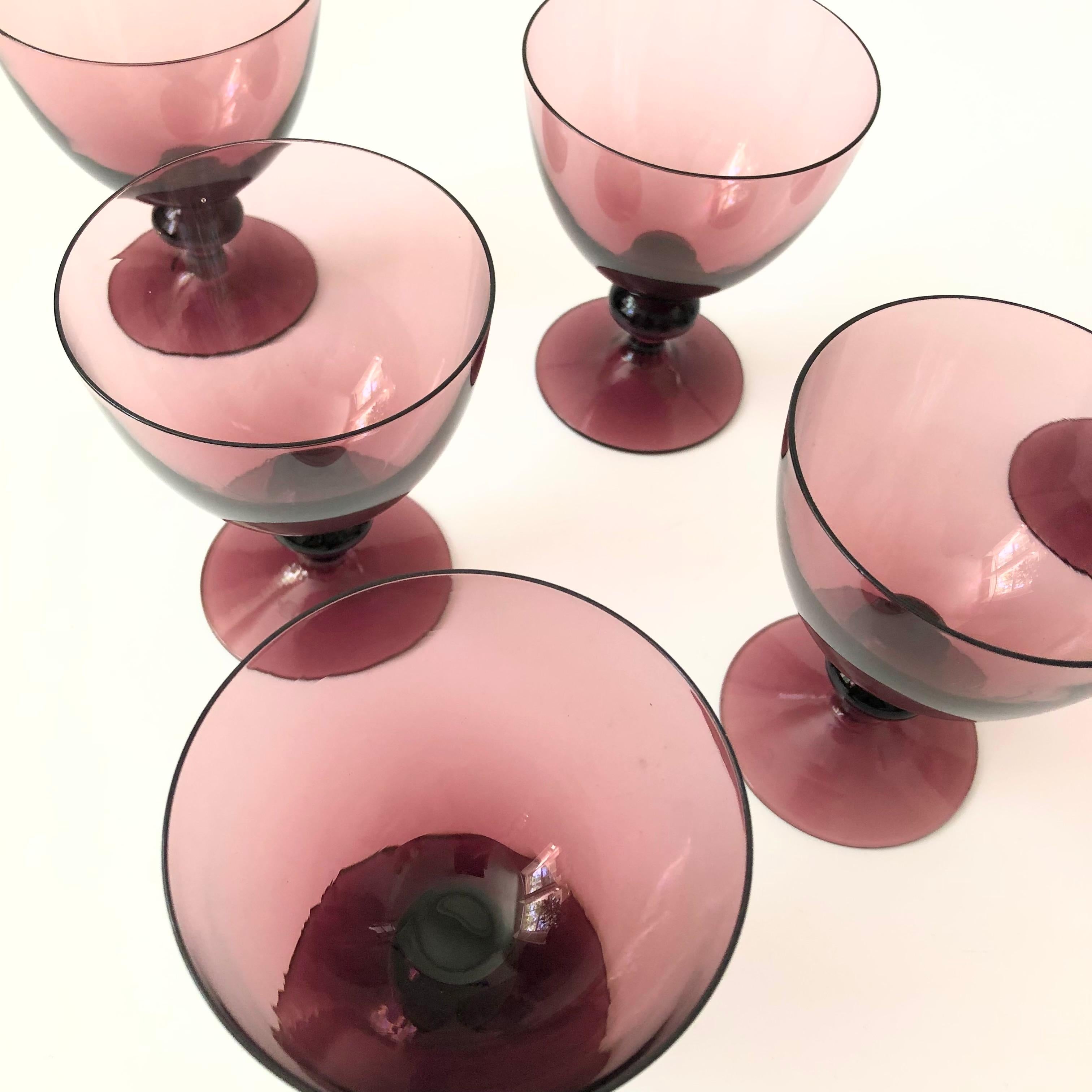 Amethyst Wine Glasses - Set of 6 1