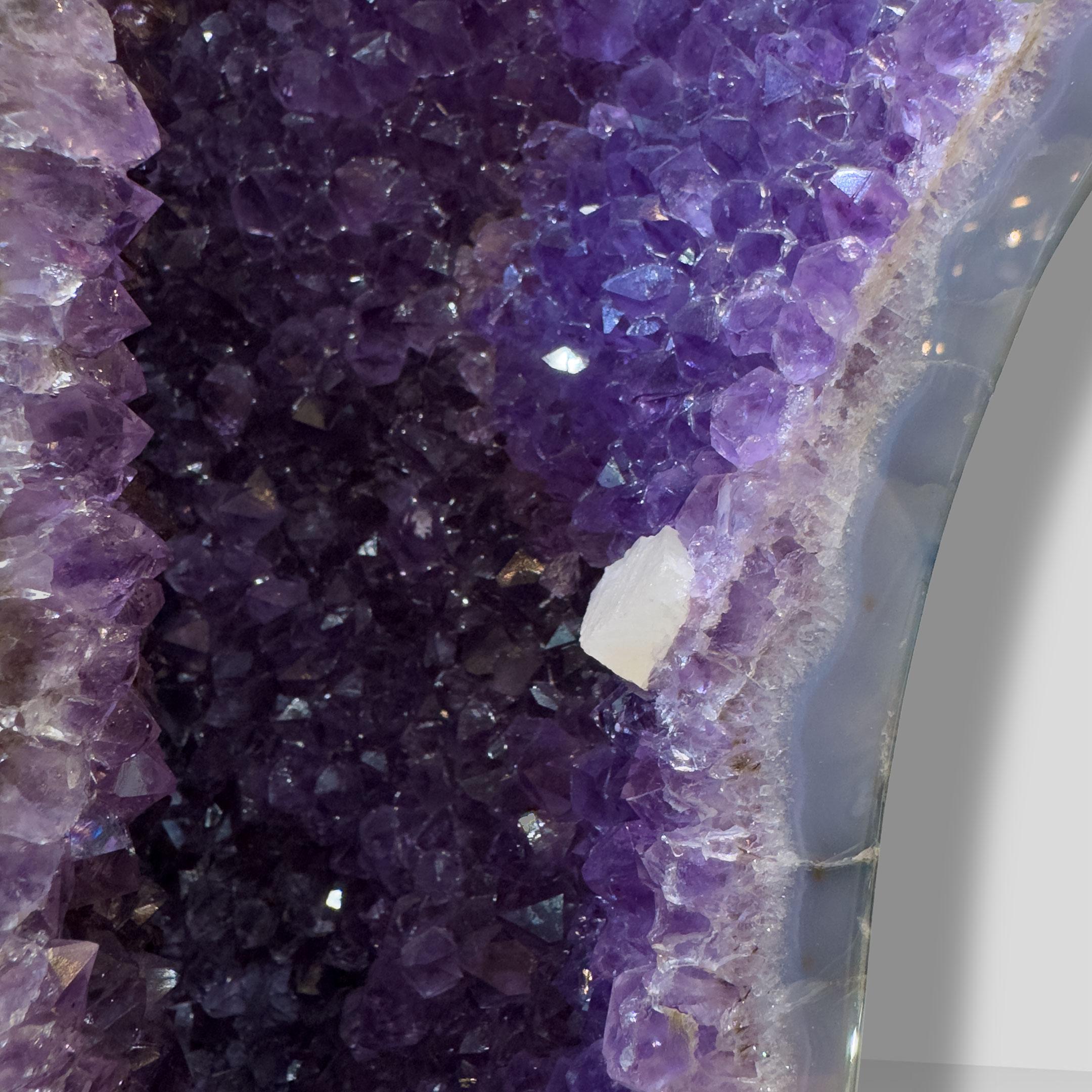 Metal Amethyst Wings on Custom Stand For Sale