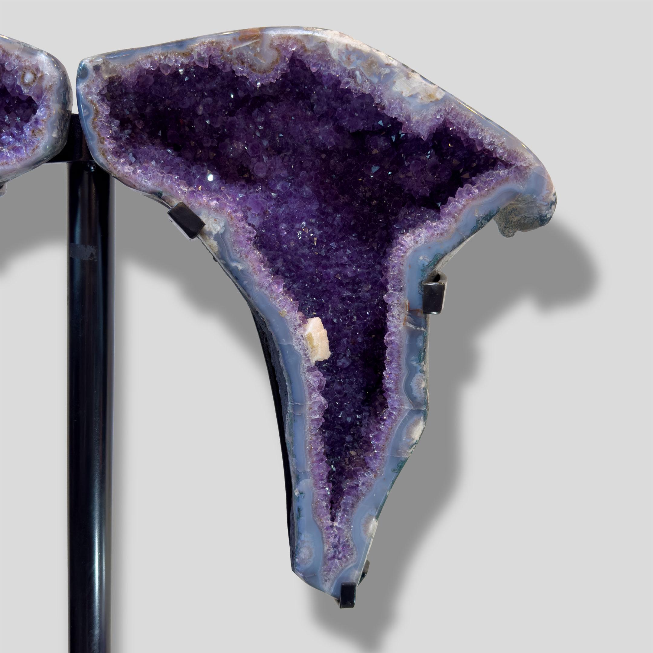 Amethyst Wings on Custom Stand For Sale 2