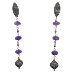 Amethyst with Diamond Paradizia Earrings