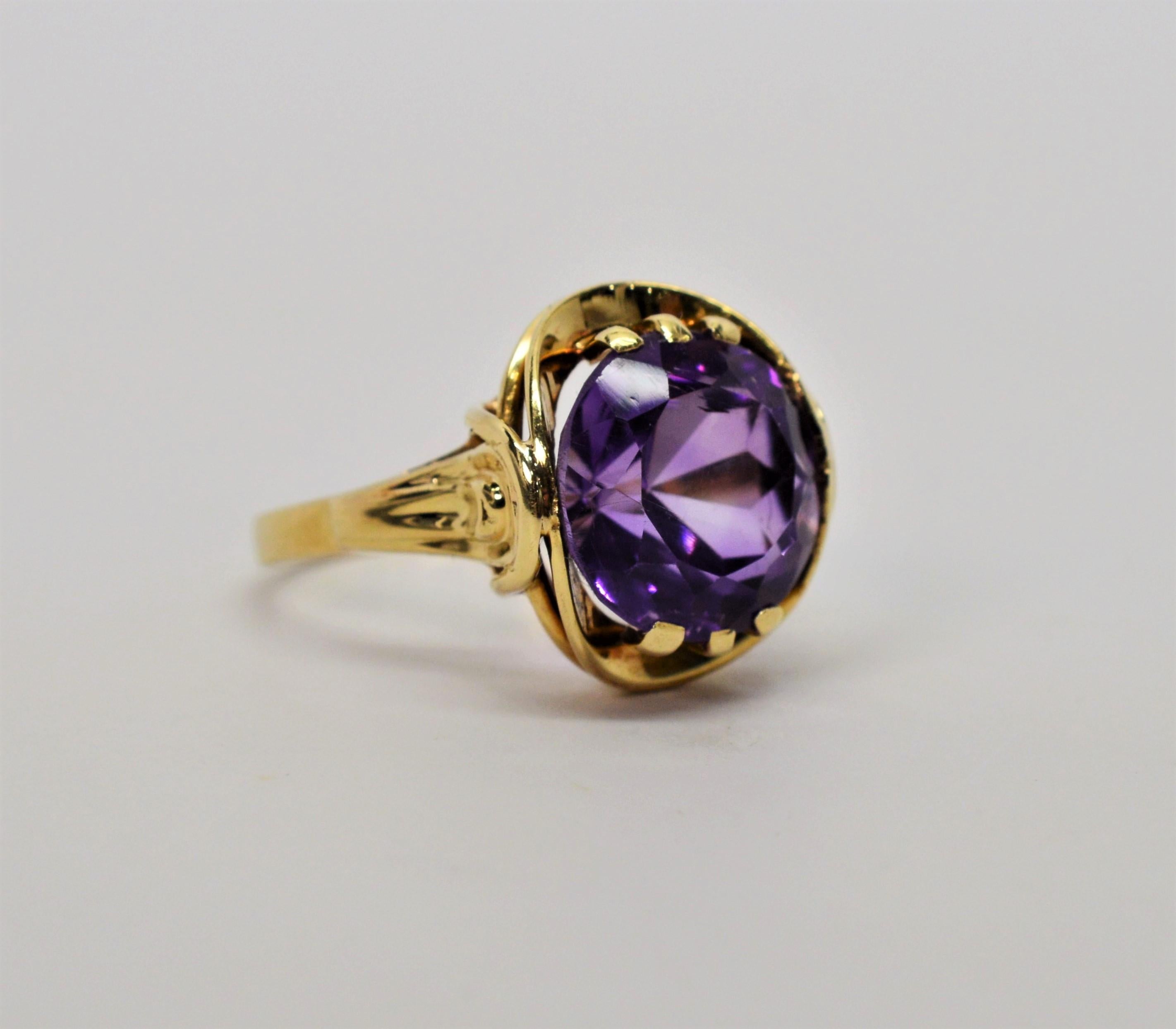 Women's Amethyst Yellow Gold Cocktail Ring