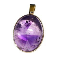 Pendentif cabochon Gem Royal Purple Namibian Stone Minimalism