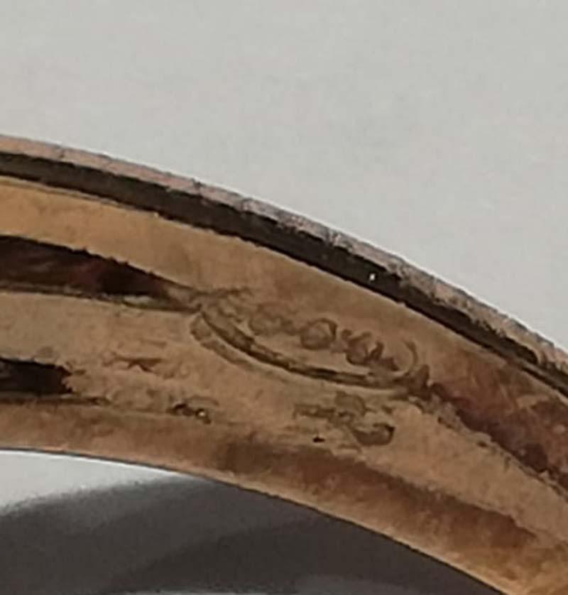 Donna Anello con ametiste, spinello, topazio, diamanti, oro rosa 14 carati e argento. in vendita