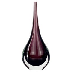 Amethyst Drop Vase - Murano Glass
