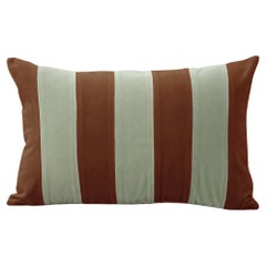 Ametista II Brown and Green Velvet Deluxe Handmade Decorative Pillow