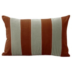Ametista II Brown and Stone Green Velvet Deluxe Handmade Decorative Pillow
