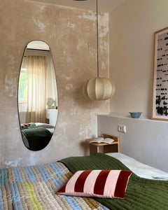 Ametista II Stone Green and Ivory white Velvet Deluxe Handmade Decorative Pillow