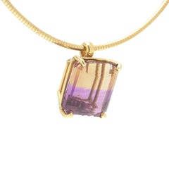 Ametrine Pendant Necklace, 18KT Gold, Approx. 14.00 ct