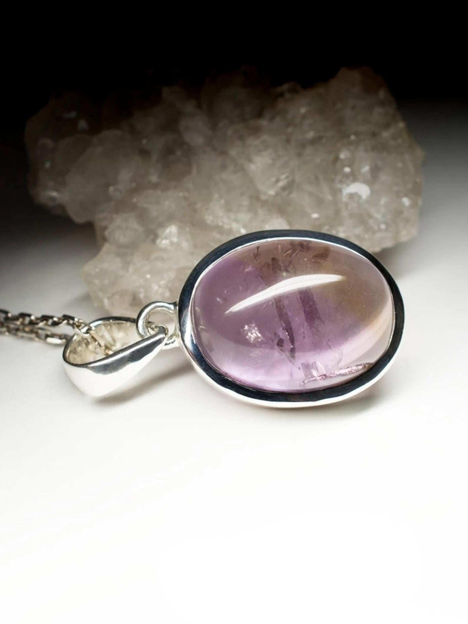 Ciondolo d'argento con ametrina in quarzo naturale Regalo di compleanno per la figlia in vendita 1