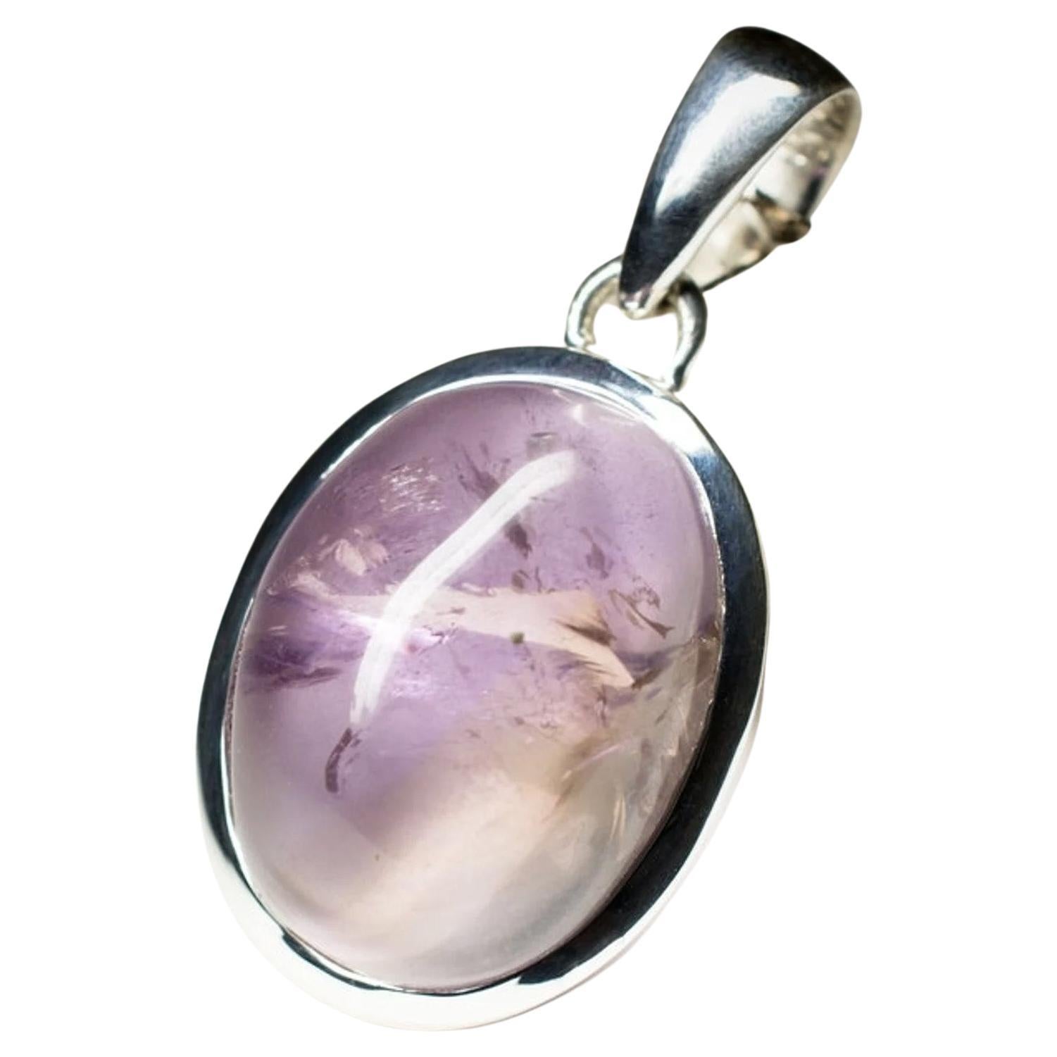 Ametrine Silver Pendant Natural Quartz Gift birthday for daughter