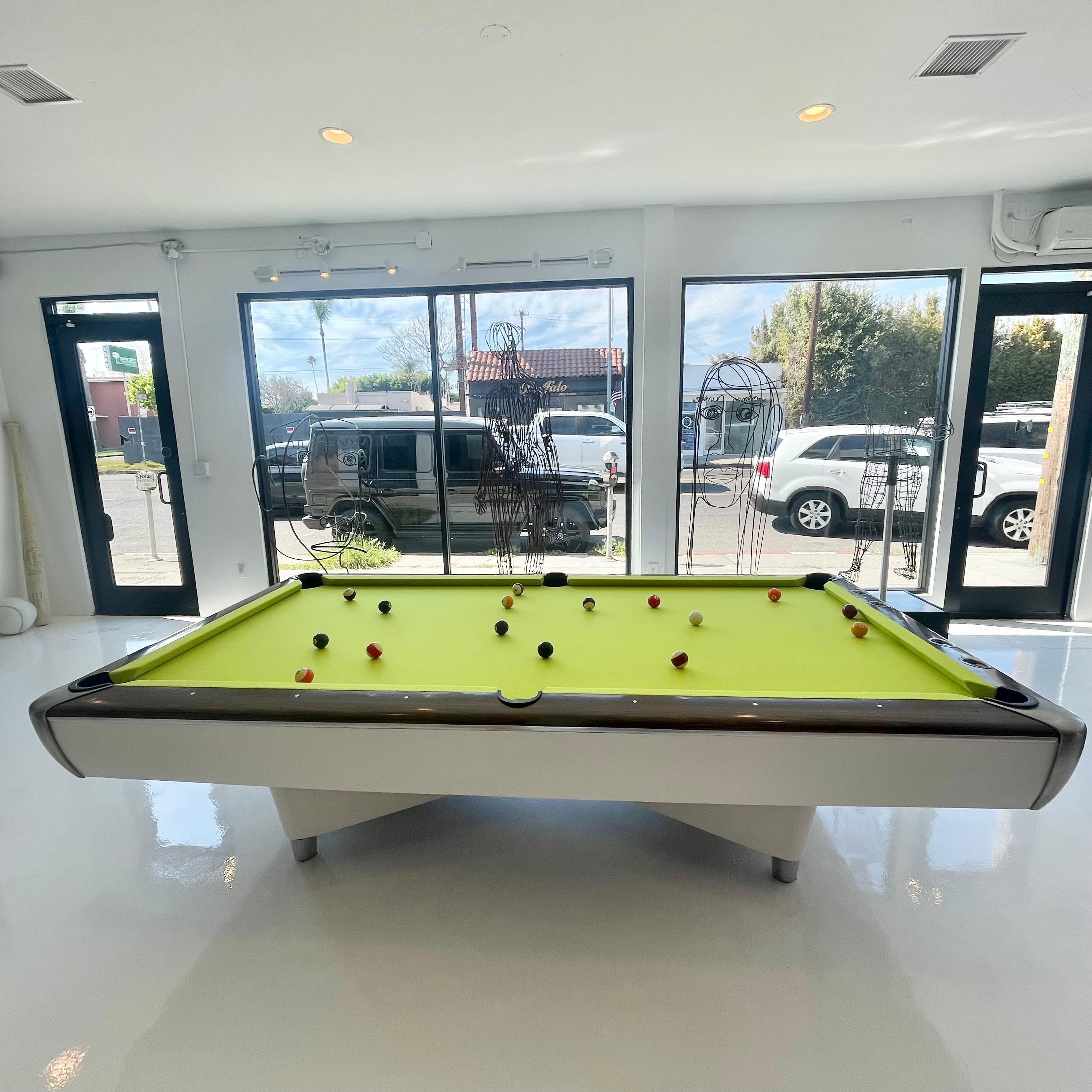 Late 20th Century AMF 1970s Slime Green Championship Pool Table
