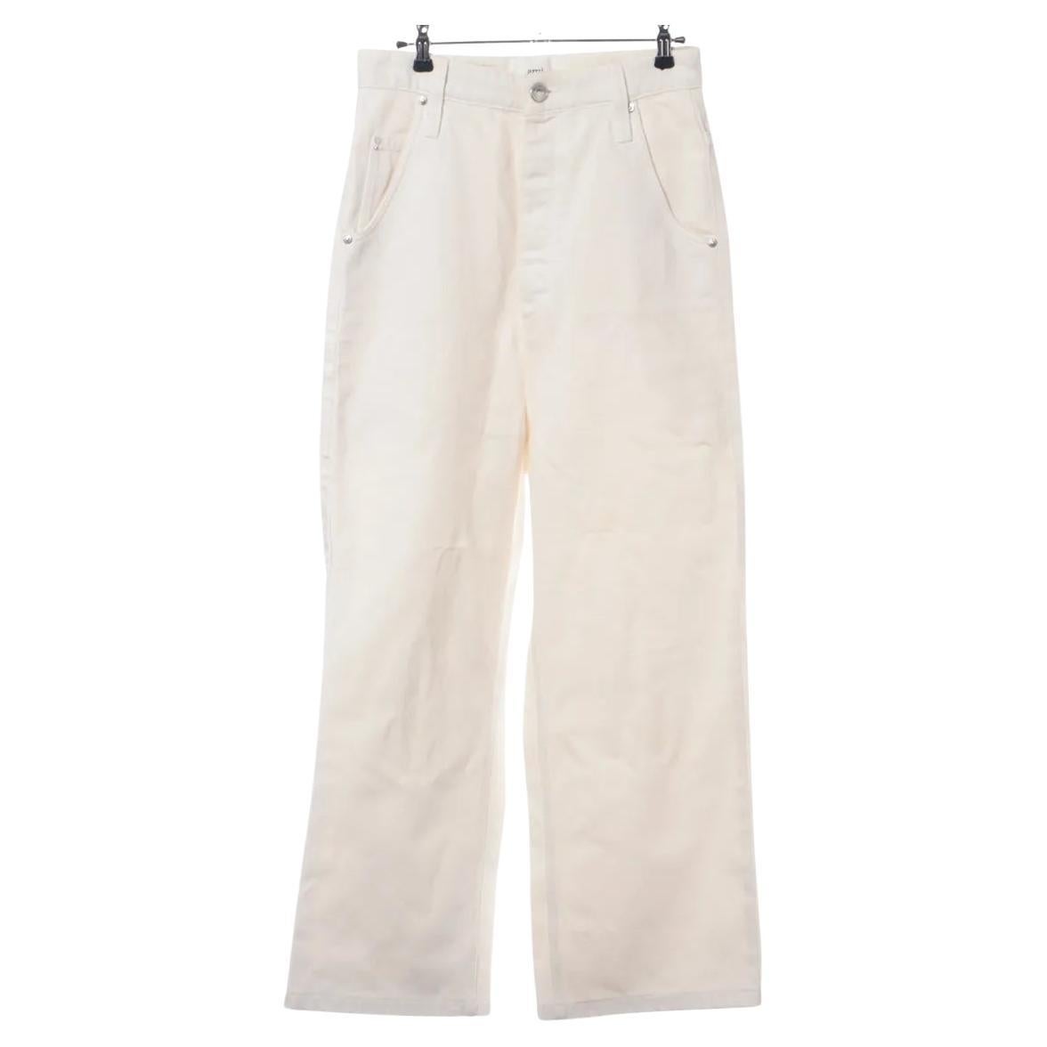 Ami Alexandre Mattiussi Pantalon large en coton Blanc en vente
