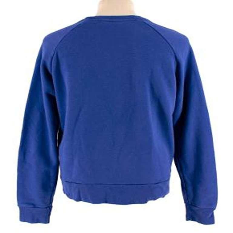 Ami Blue Logo Patch Sweatshirt In Good Condition For Sale In London, GB