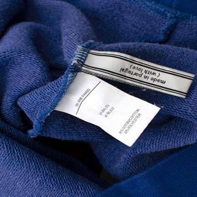 Ami Blue Logo Patch Sweatshirt For Sale 5