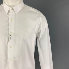 AMI by ALEXANDRE MATTIUSSI Size M White Cotton Button Up Long Sleeve Shirt