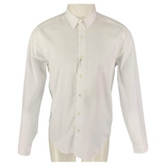 AMI by ALEXANDRE MATTIUSSI Size M White Cotton Button Up Long Sleeve Shirt