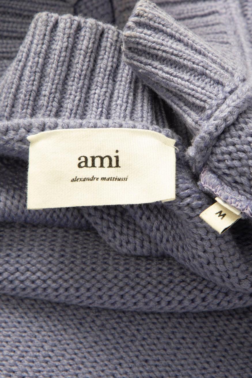 AMI Lavender Purple V-One V-Neck Vest Size M en vente 1