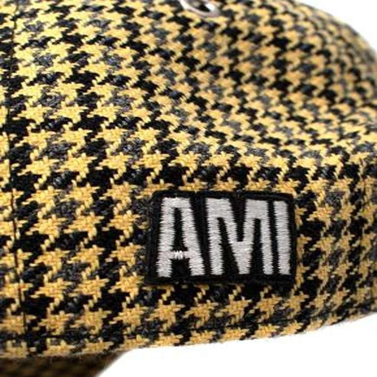 Ami Yellow Houndstooth Baseball Cap For Sale 1