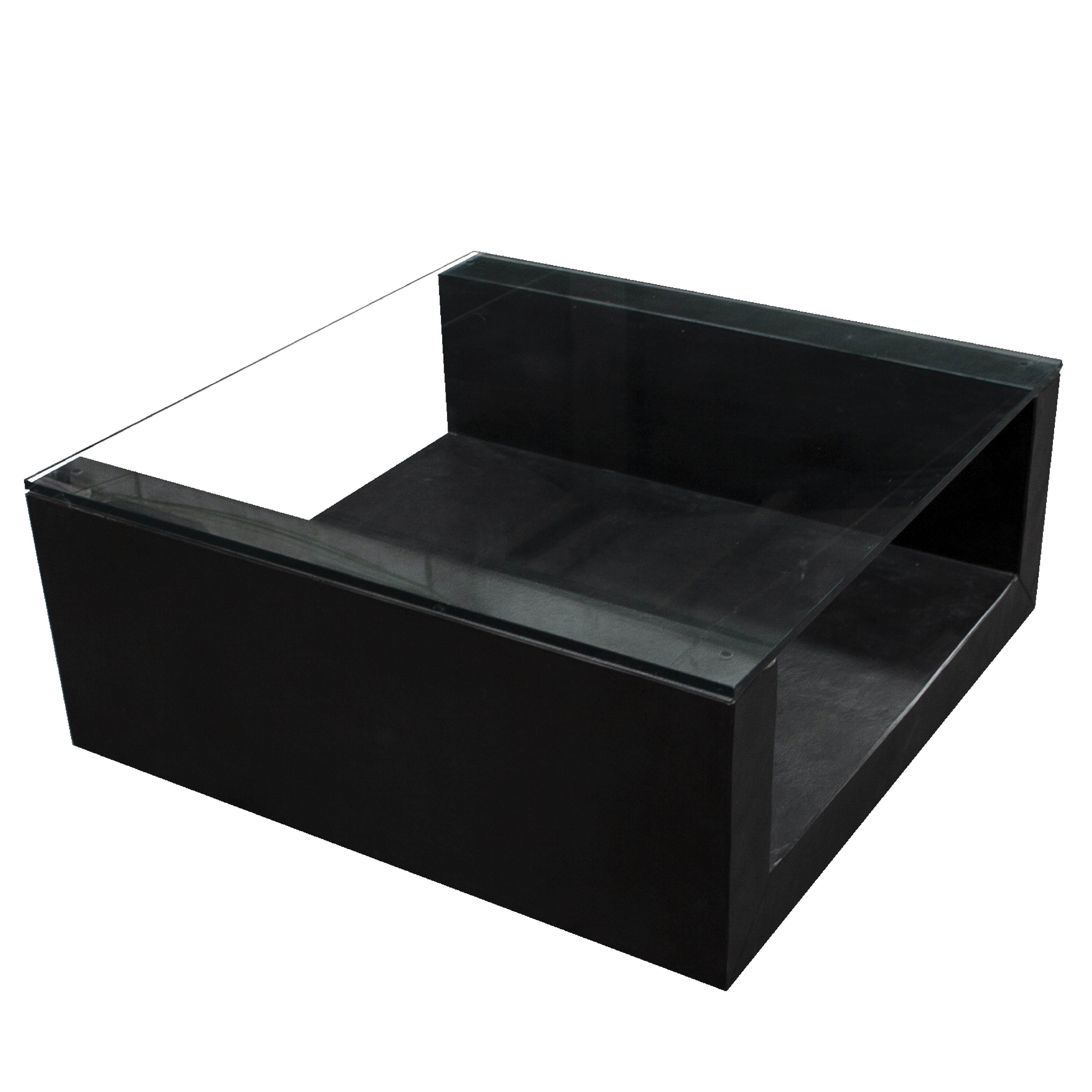 Spanish Amia Black Slate Coffee Table Natural Stone Contemporary Design in Stock Meddel For Sale