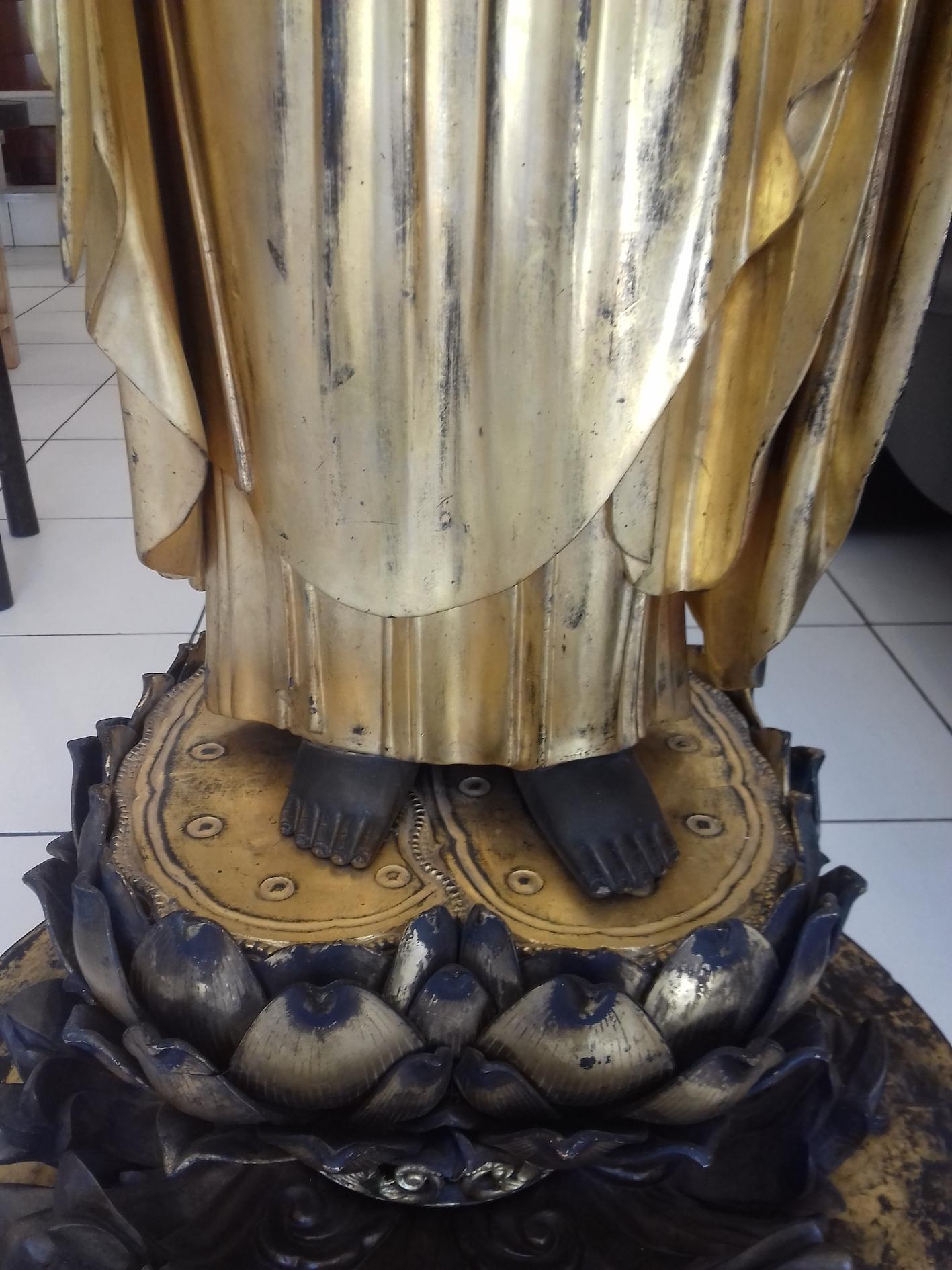 Amida Buddha in Gold Lacquered Wood, Edo Period, 19th Century 14