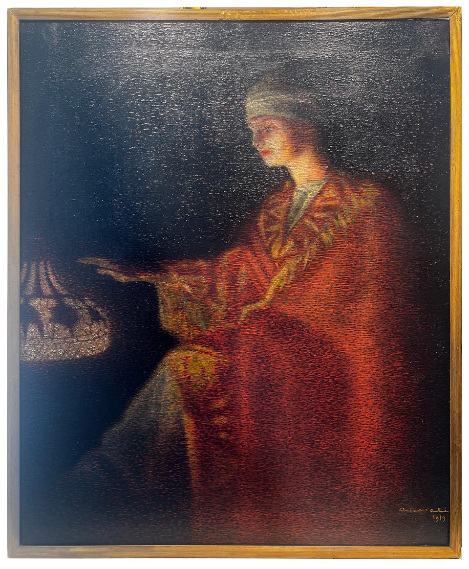 Amilcare Casati Interior Painting - The seer
