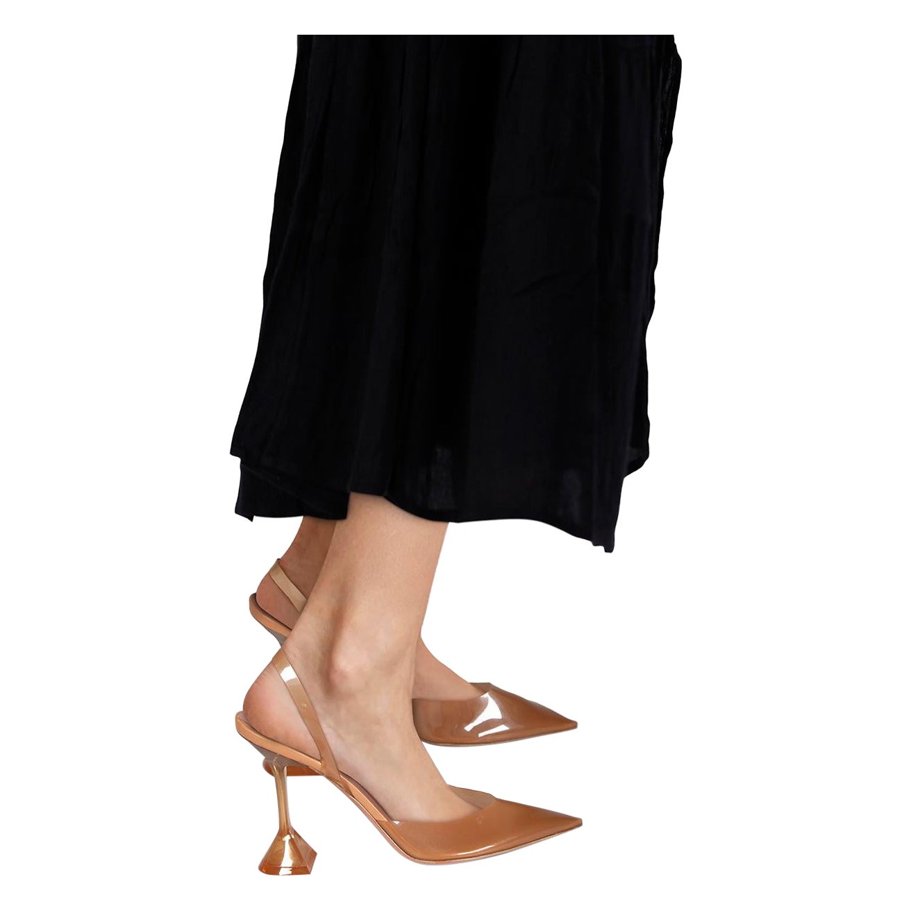 Amina Muaddi Talons Holli en PVC Brown Taille IT 40