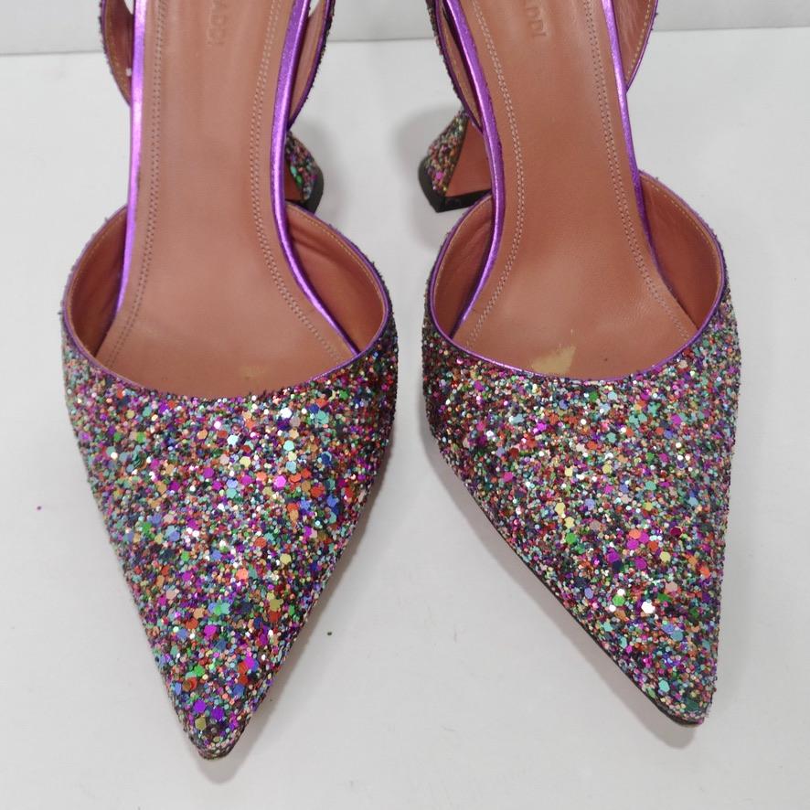 amina muaddi glitter heels