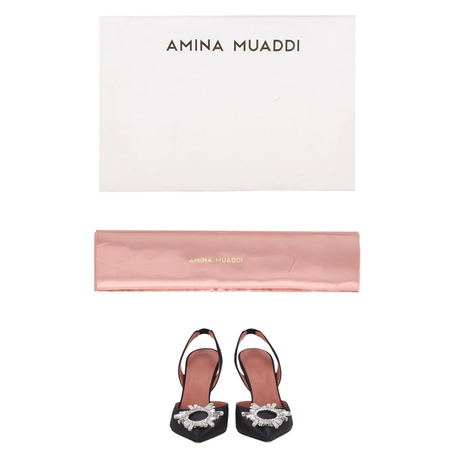 Amina Muaddi - Tacchi con spilla in raso Jewell e spilla in raso

Décolleté 