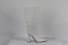 Amina Muaddi Leather Boots Eu 38 Uk 5 Us 8