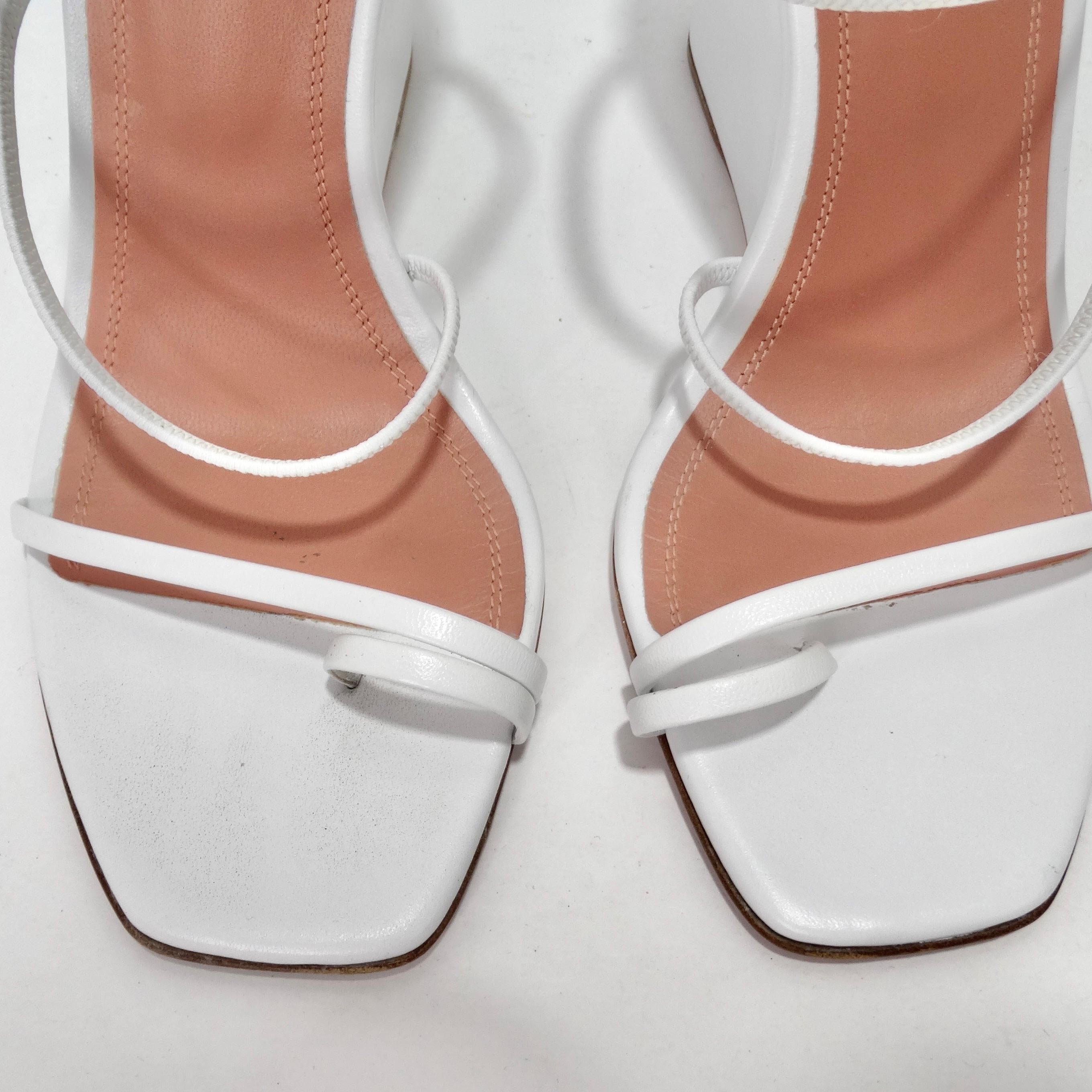 Beige Amina Muaddi Naima Strappy Wedge Sandals
