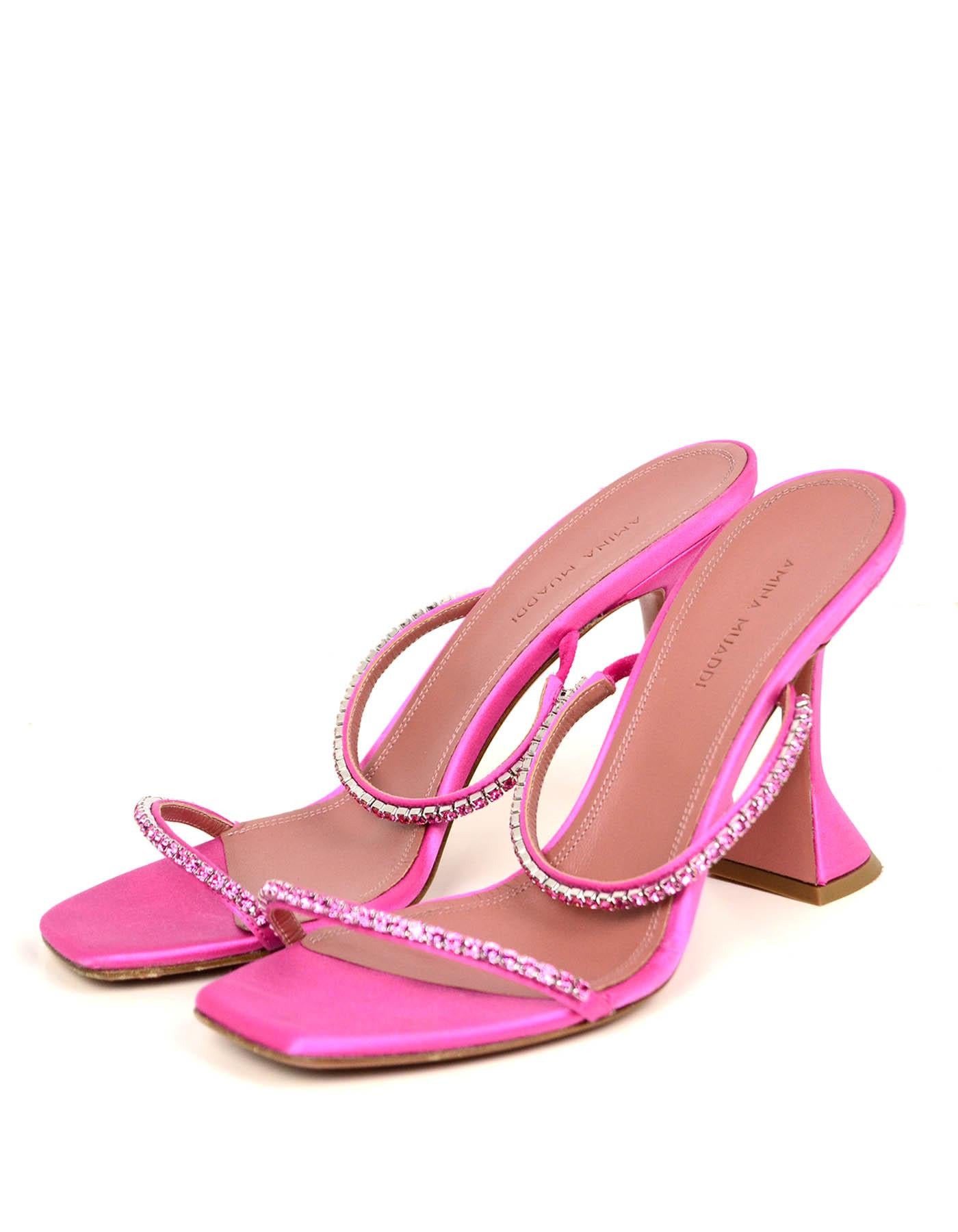 amina muaddi pink gilda sandals
