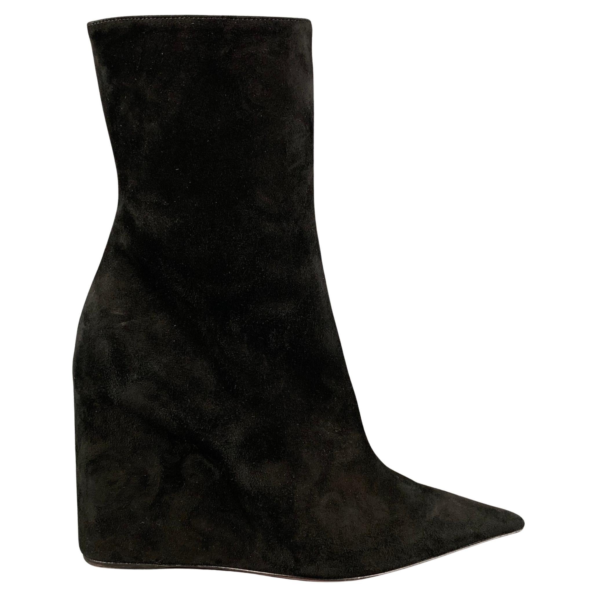 amina muaddi wedge boots