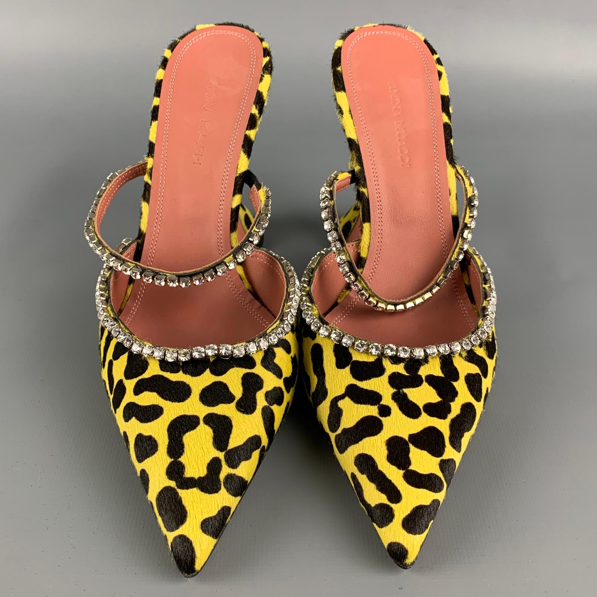yellow leopard heels