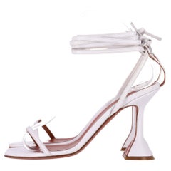 Tacones al tobillo de piel Amina Muaddi Vita 95