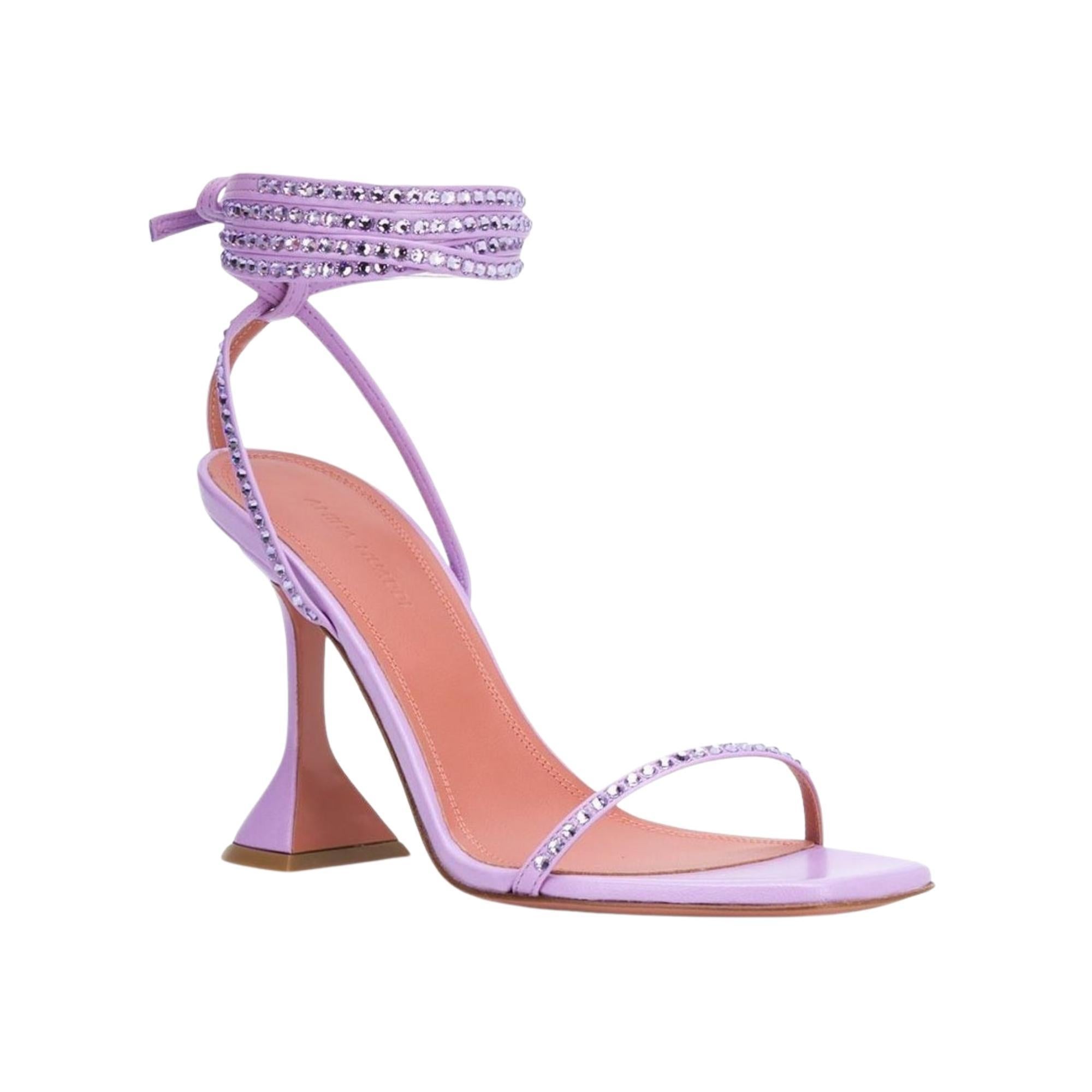 purple metallic heels