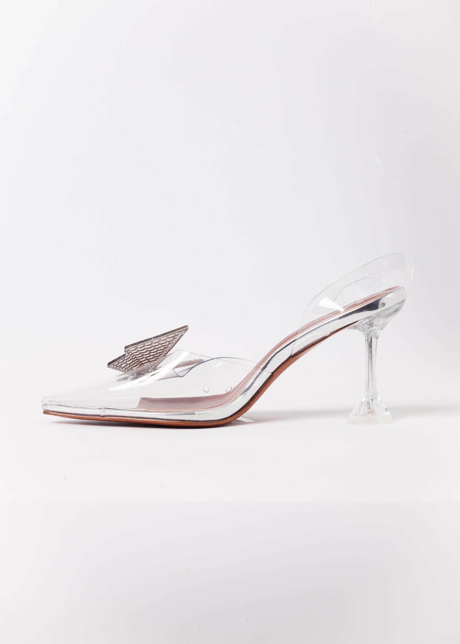 amina muaddi x awge phoenix embellished pvc pumps