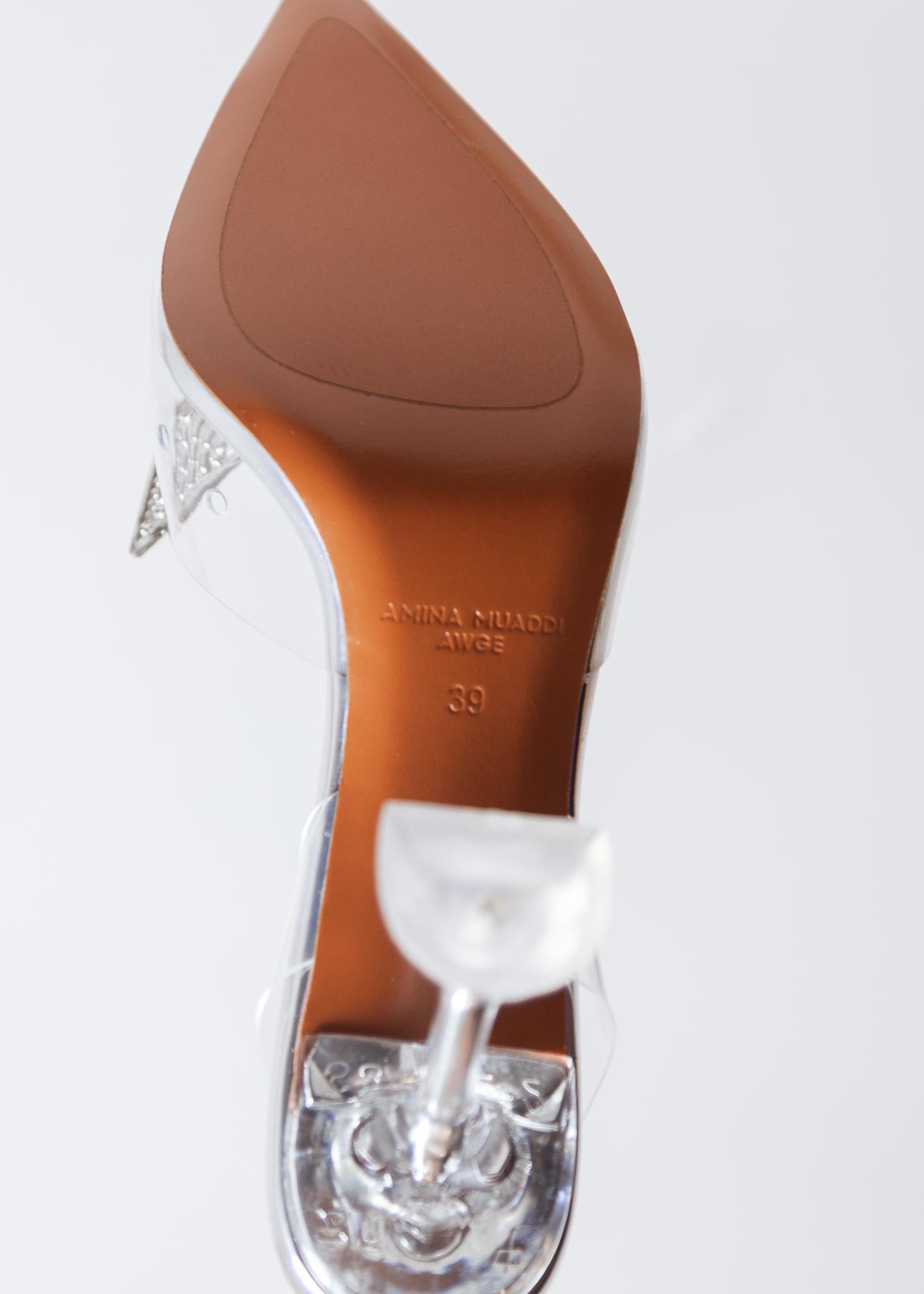 Amina Muaddi x AWGE Phoenix PVC Slingback Pumps (39 EU) 1