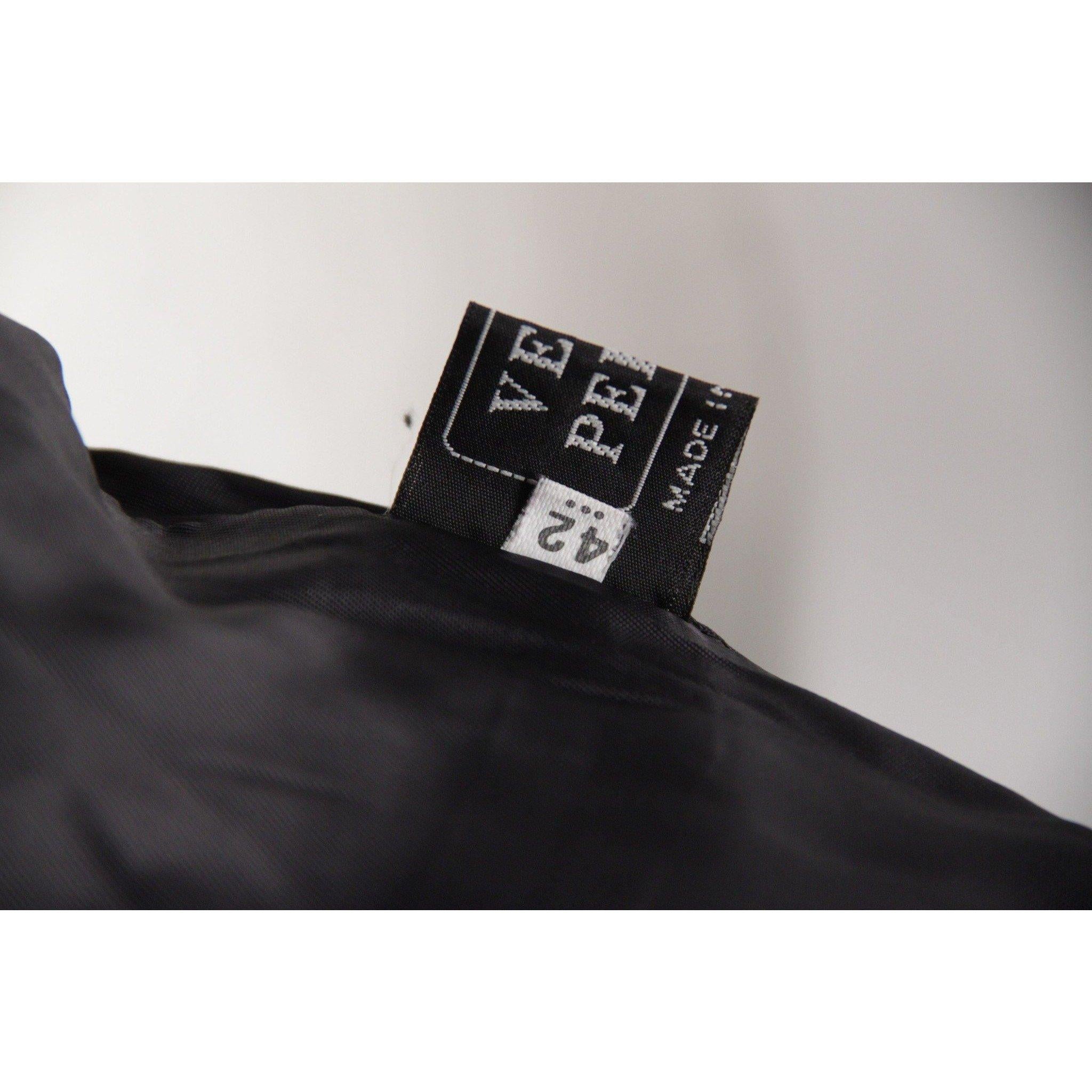 Women's AMINA RUBINACCI Black Leather TRENCH COAT Long Lenght w/ BELT Size 42