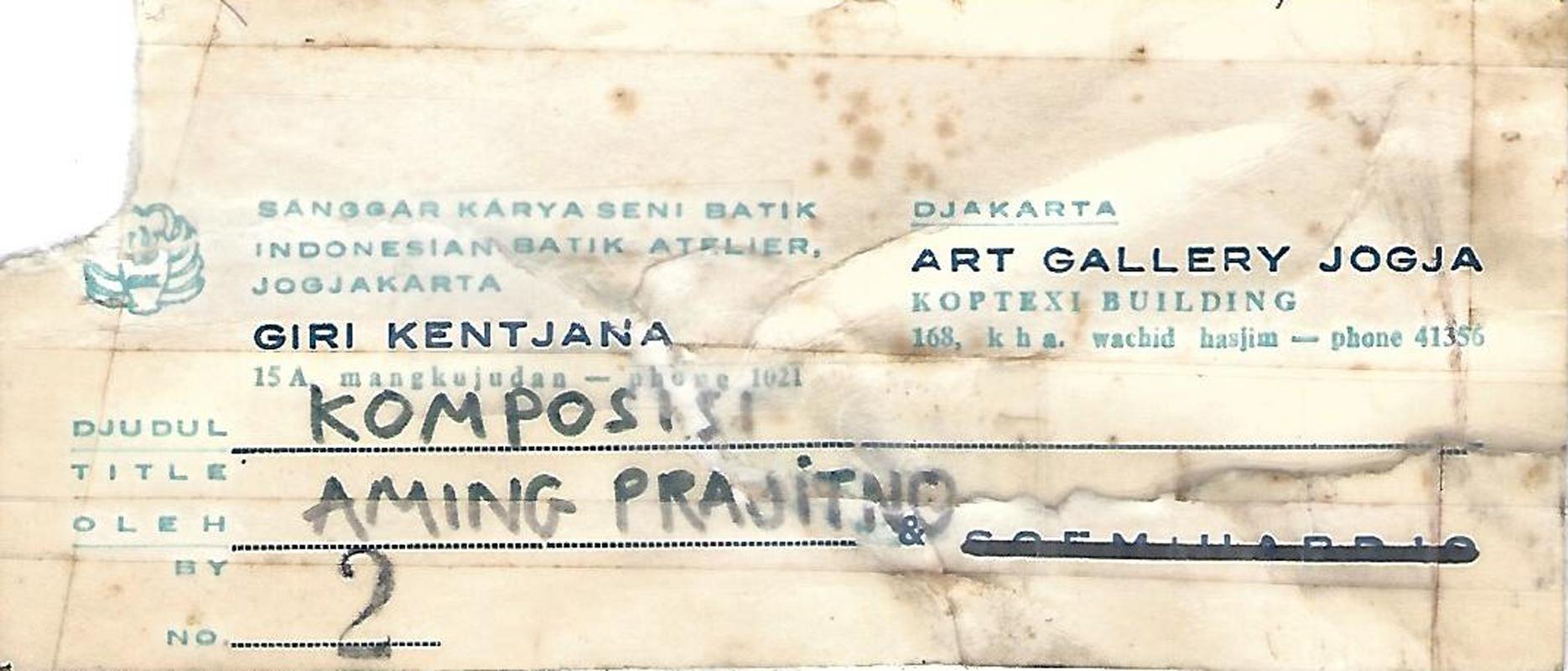 'Organic Abstract in Yellow and Green', Jakarta, Indonesian Art Academy, Ghent For Sale 6