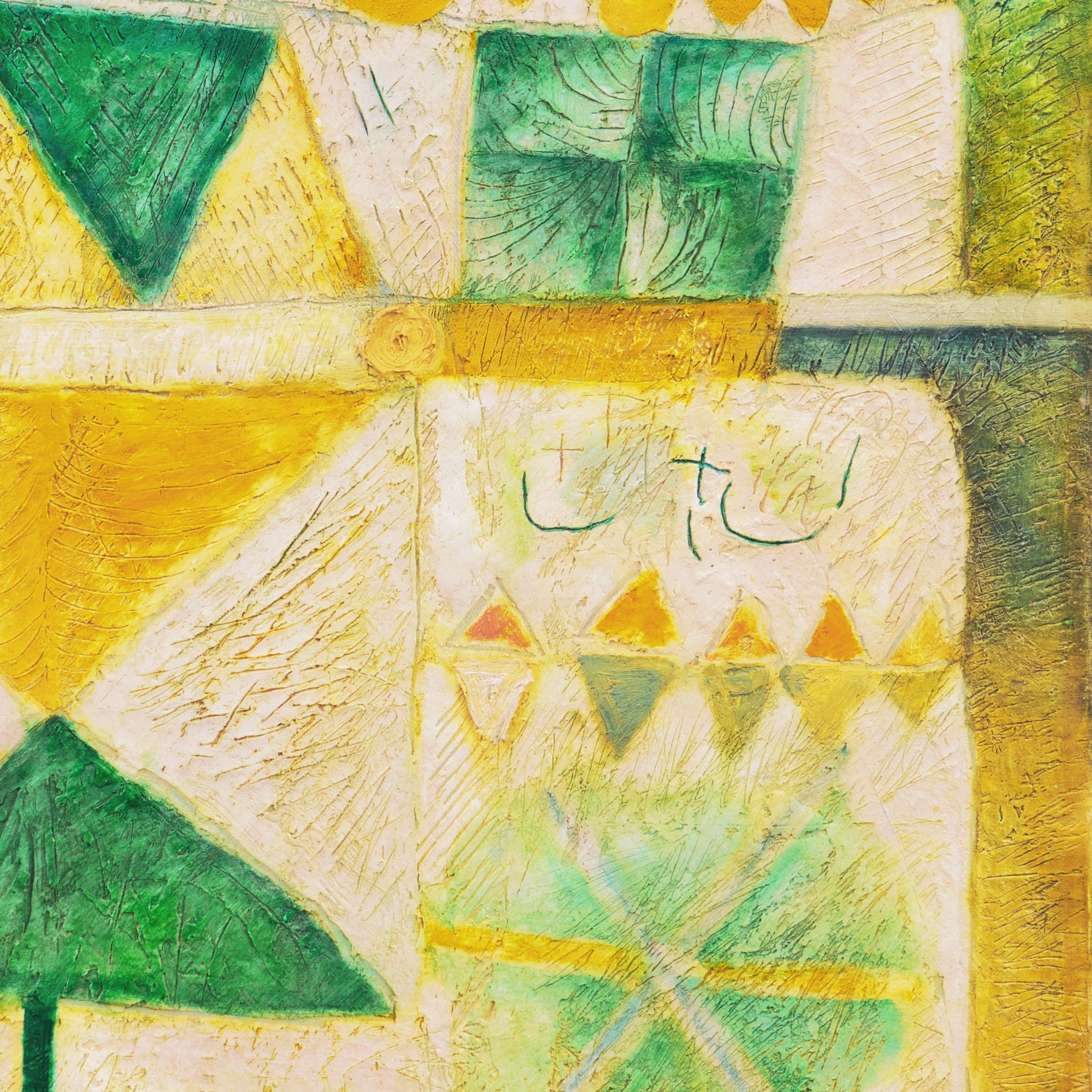 'Organic Abstract in Yellow and Green', Jakarta, Indonesian Art Academy, Ghent For Sale 3
