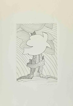 Abstract Composition - Etching by Amintore Fanfani - 1972